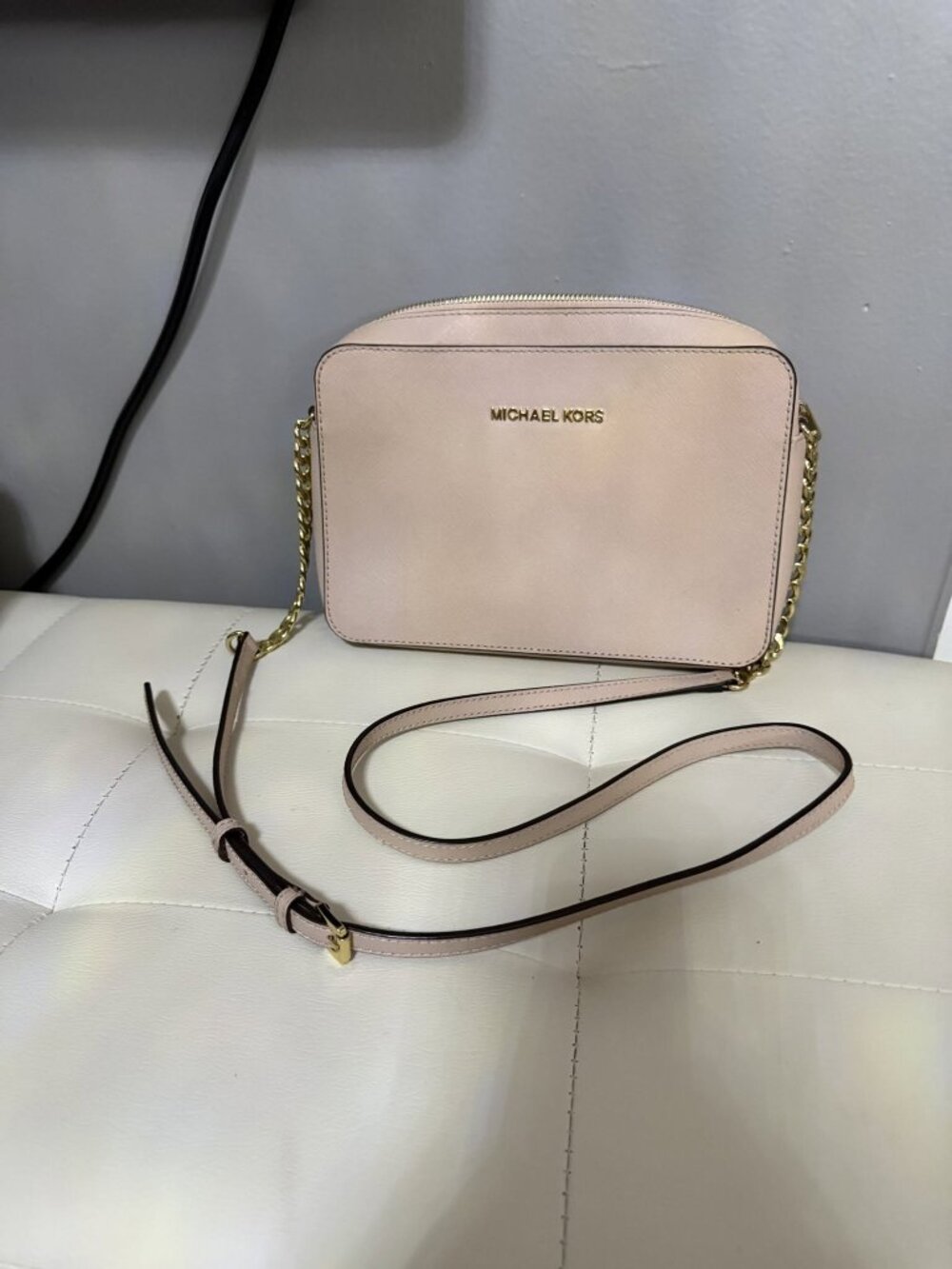 Michael Kors Jet Set East West Chain Saffiano Leather Crossbody Bag